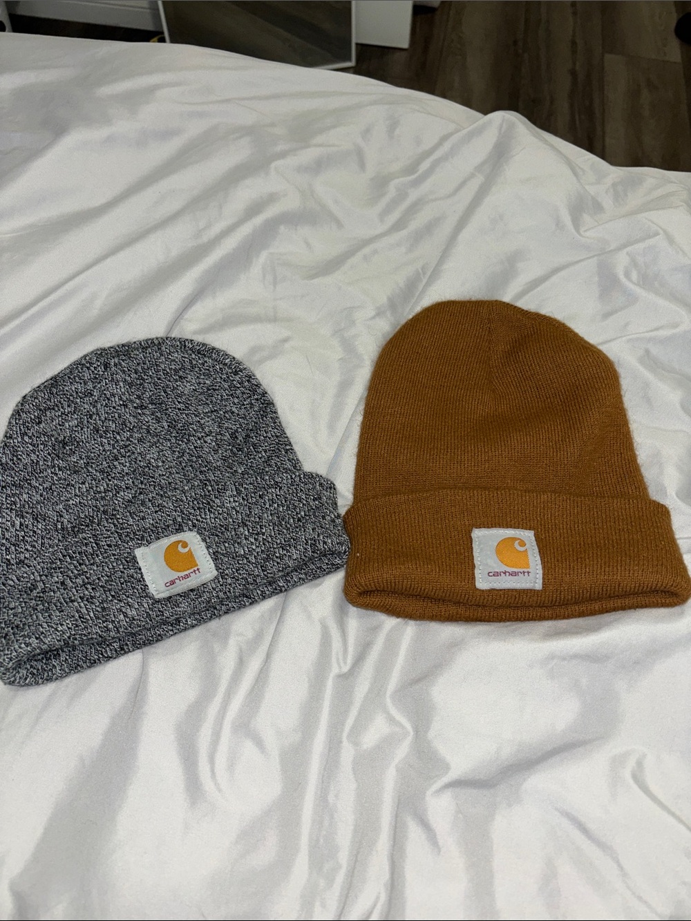 Carhartt Knit Beanie Pair — Gray Heather & Brown (Carhartt Brown)